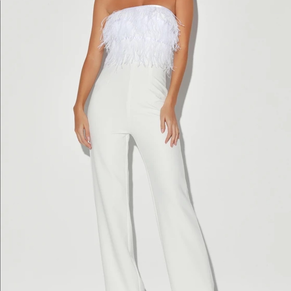VICI NWT White Jumper with Feathers